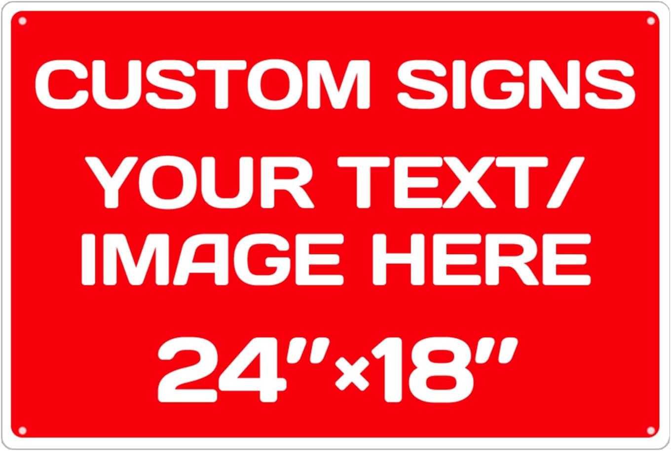 Personalized Weatherproof Metal Signs for Custom Text & Images