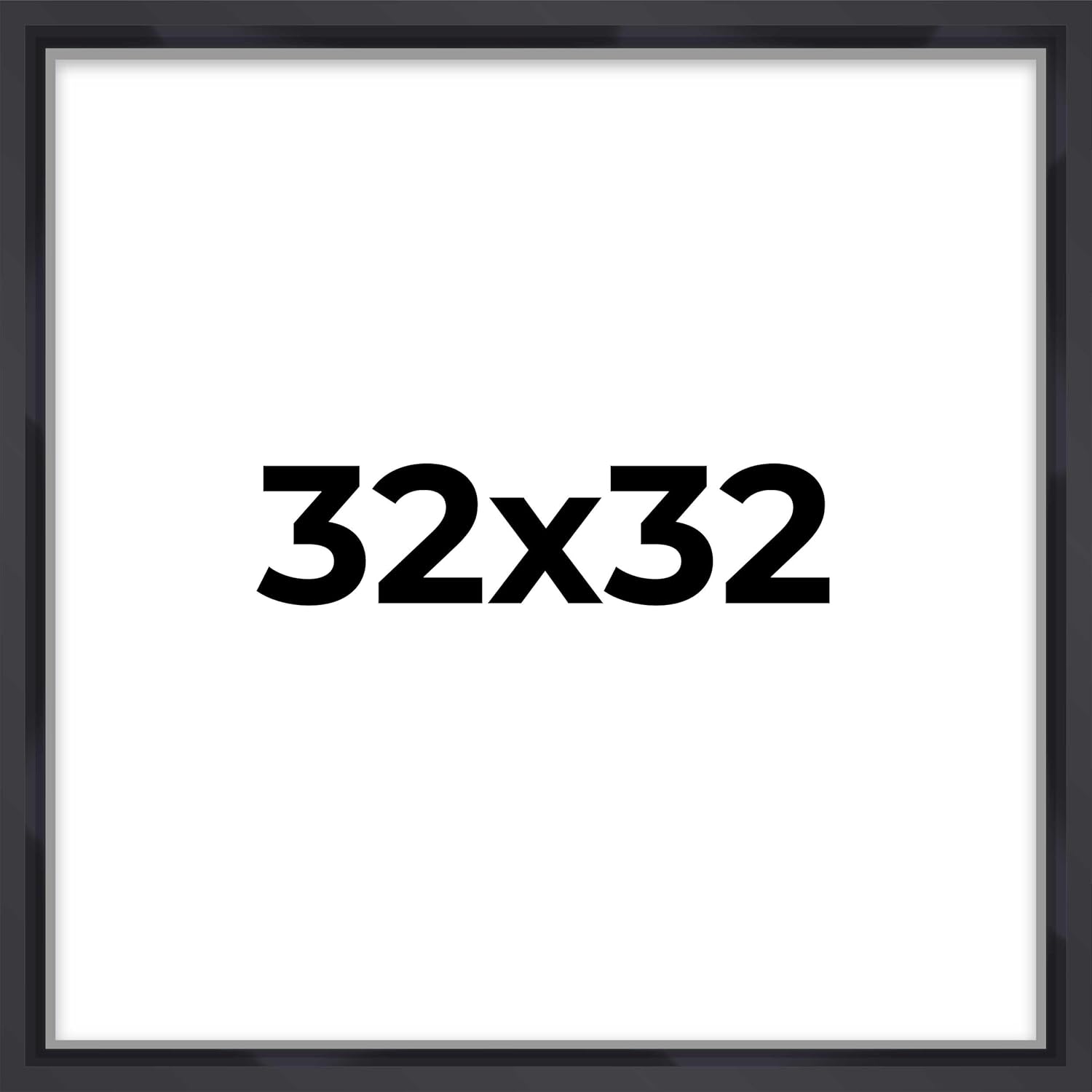 32x32 Shadow Box Frame with Black Finish for Art and Photos