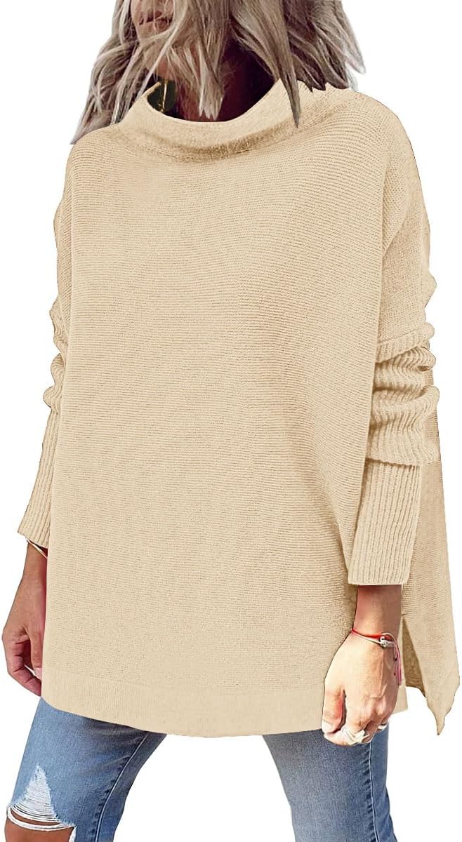 LILLUSORY Women's Mock Turtleneck Sweaters for Casual Style