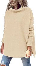 LILLUSORY Women's Mock Turtleneck Sweater for Casual Style