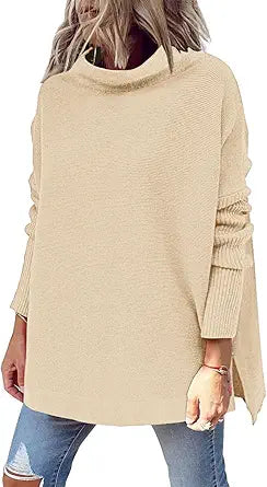 LILLUSORY Women's Mock Turtleneck Sweater for Casual Style