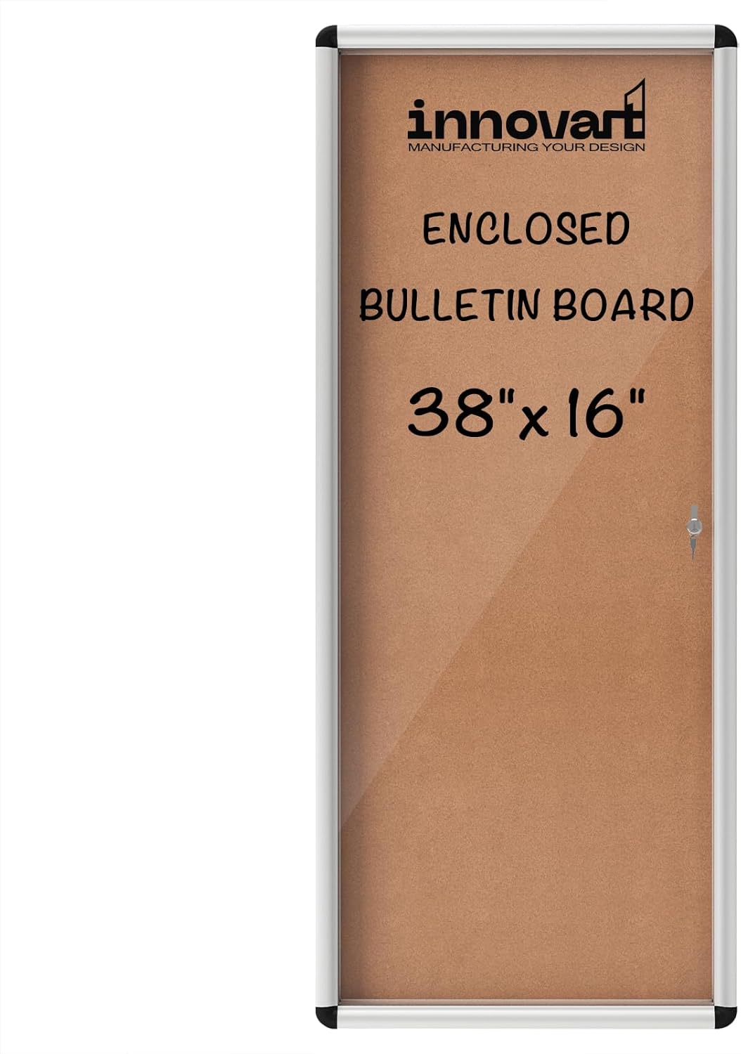Enclosed Bulletin Board 38x16 for Outdoor Display and Notices