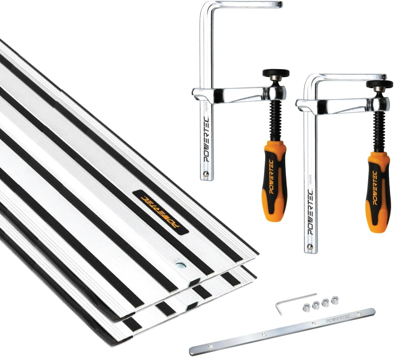 POWERTEC 110 Track Saw Guide Kit for Precision Woodworking