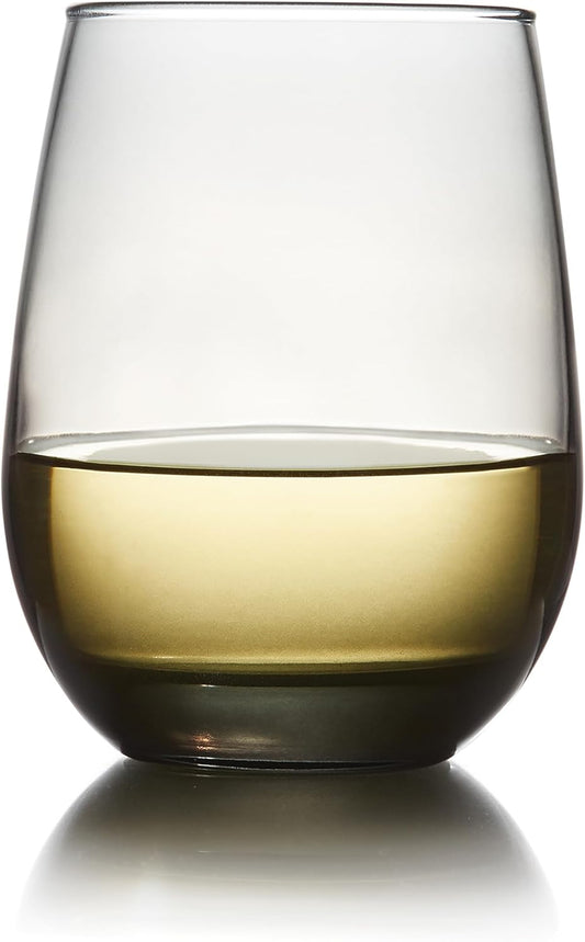 Libbey Stemless Wine Glasses Set of 12 for Elegant Gatherings