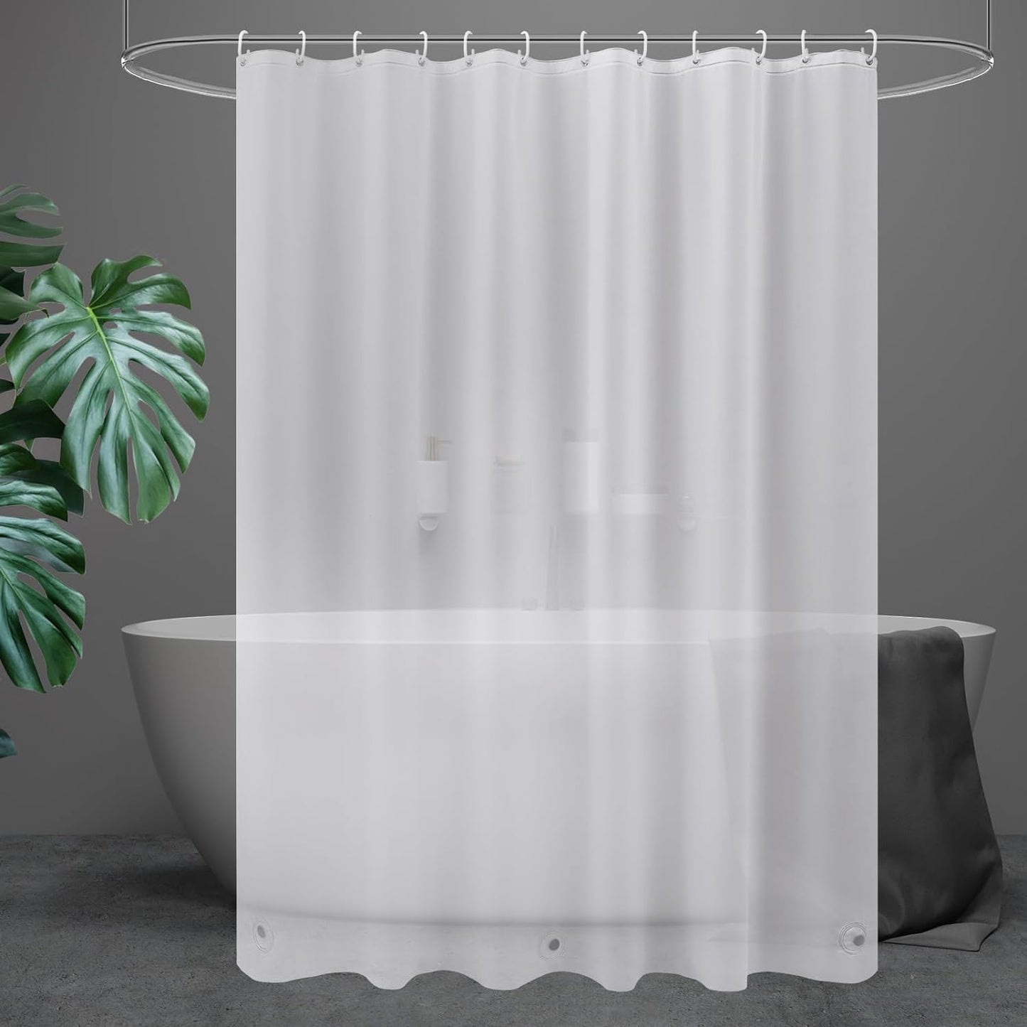 Waterproof Frosted Shower Curtain Liner | 74 Length