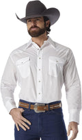 Wrangler Men's Sport Western Two Pocket Long Sleeve Snap Shirt CLASSIC