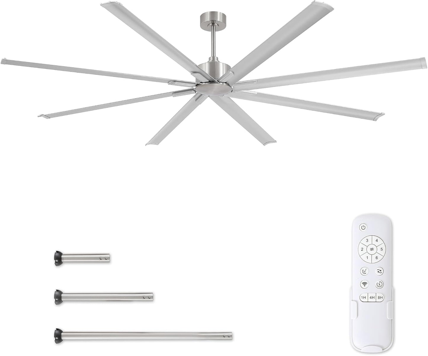 ZMISHIBO 96 Inch Industrial Ceiling Fan with Remote Control