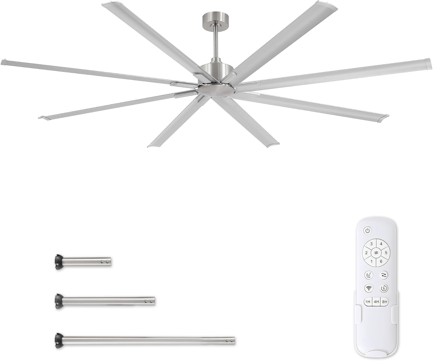 ZMISHIBO 96 Inch Industrial Ceiling Fan with Remote Control