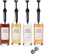 Food Dispensers (4 White) - Glass Syrup Bottles MSTCMZP