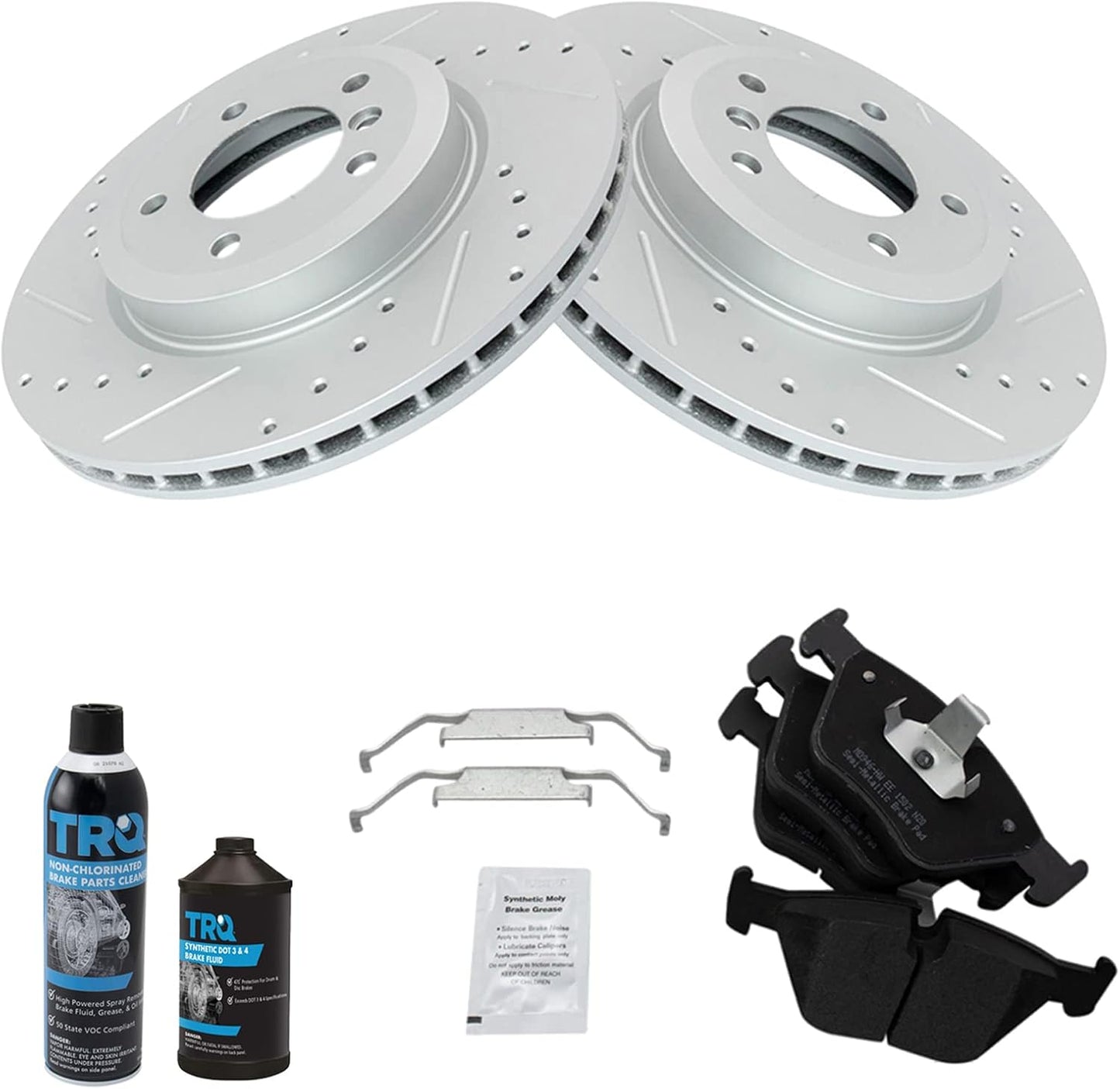 TRQ Front Performance Brake Pad & Rotor Kit for BMW 330Ci Z4