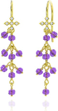 Earrings for Women Trendy - 925 Sterling Silver 18K Gold Birthstone