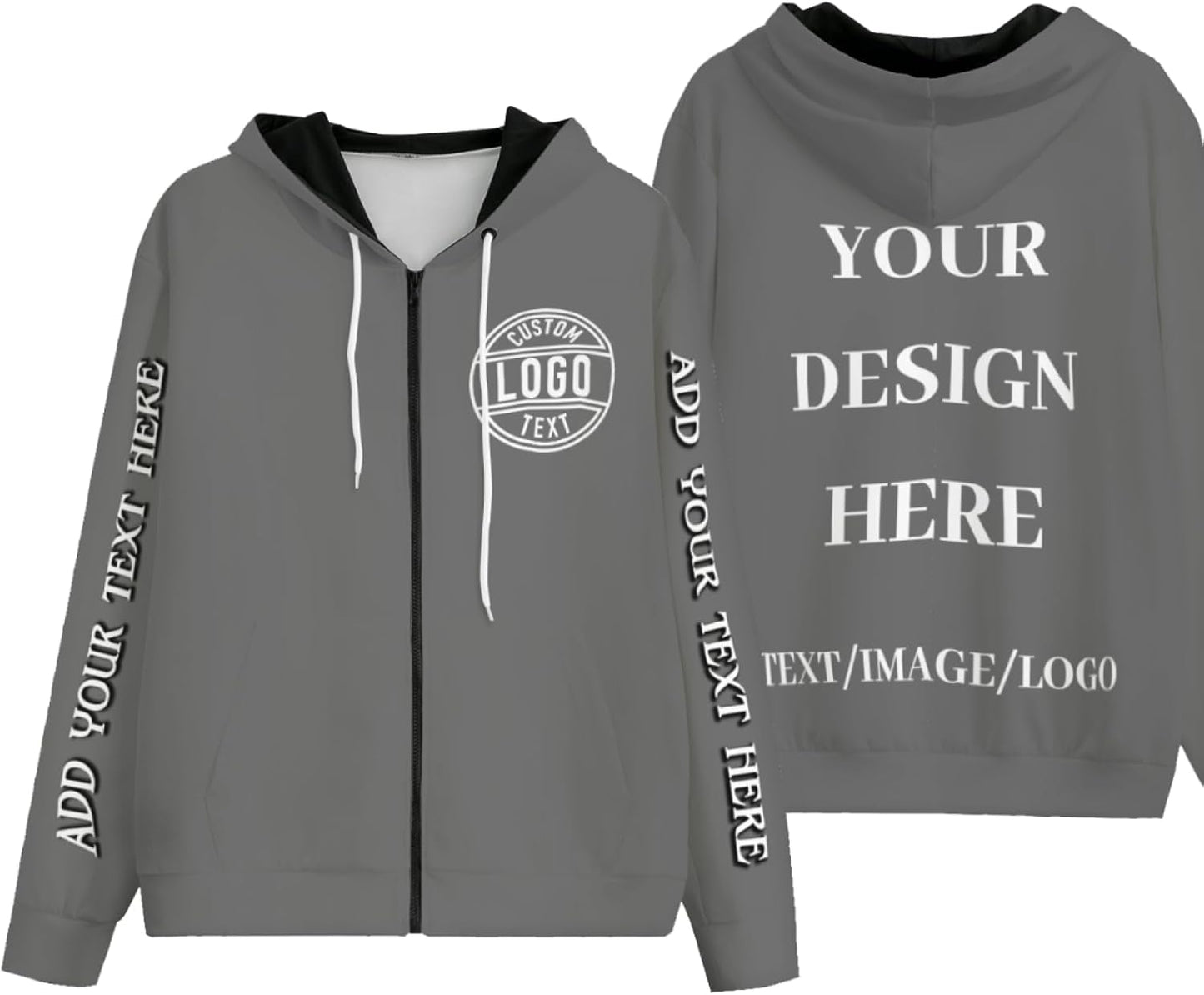 Custom Zip Up Hoodies - Personalized Bulk Orders