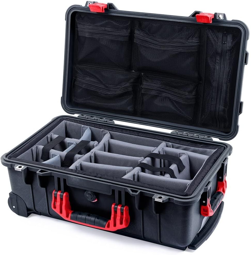 Pelican 1510 Case with Grey Dividers & Mesh Lid Organizer