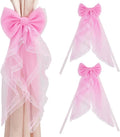 Hot Pink Lace Bow Curtain Tiebacks by BENECREAT