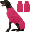 Extra Large Dog Sweater 4XL Rose Red - Thermal Turtleneck Knit
