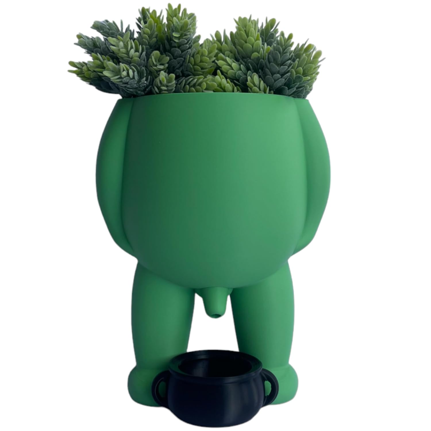 Peeing Funny Vase Planter for Succulents Home Decor Green
