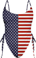 Women's One Piece American Flag Swimwear - Tummy Control Cheeky Fit
