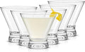 JoyJolt 8.5oz Stemless Martini Glasses Set - Elegant Barware