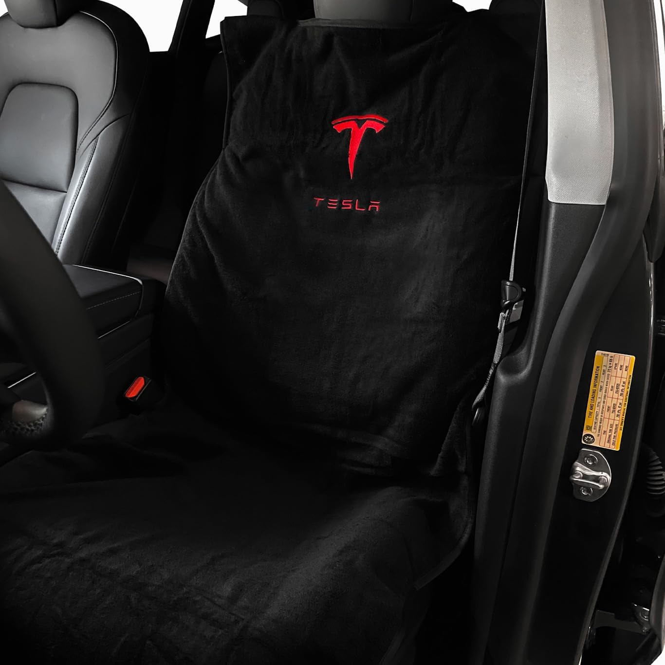 Premium Towel Car Seat Cover for Tesla Model S/3/X/Y - Black
