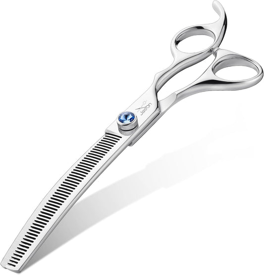 JASON 7in Curved Thinner Dog Scissors for Professional Grooming