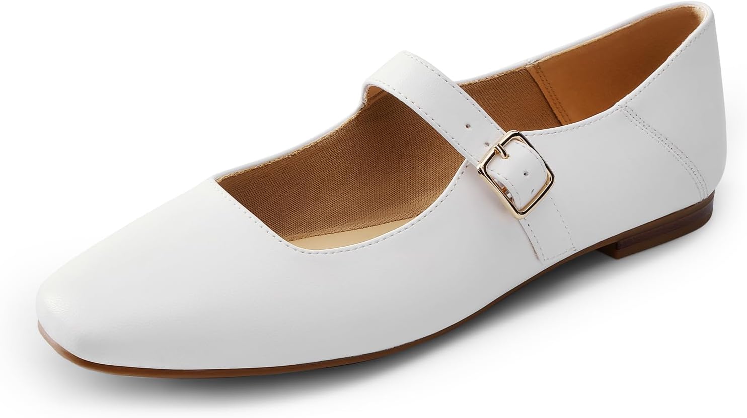 DREAM PAIRS Women's Silver Square Toe Mary Jane Flats Review