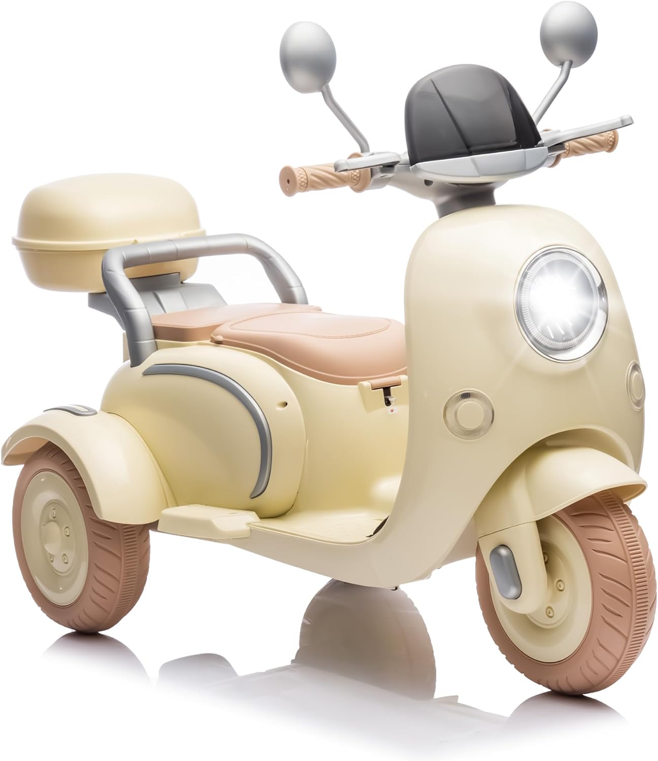 2025 Upgrade 2 Seats Kids Motorcycle with 3 Wheels for Fun