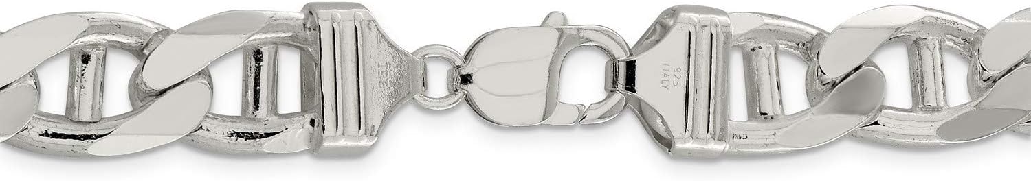 Genuine .925 Sterling Silver Miami Cuban Anchor Chain Necklace
