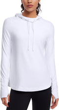 CRZ YOGA Workout Long Sleeve Hoodie Pullover - Cozy, Stretchy Fit