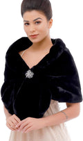 Aukmla Women's Wedding Fur Wraps and Shawls for Bridesmaids