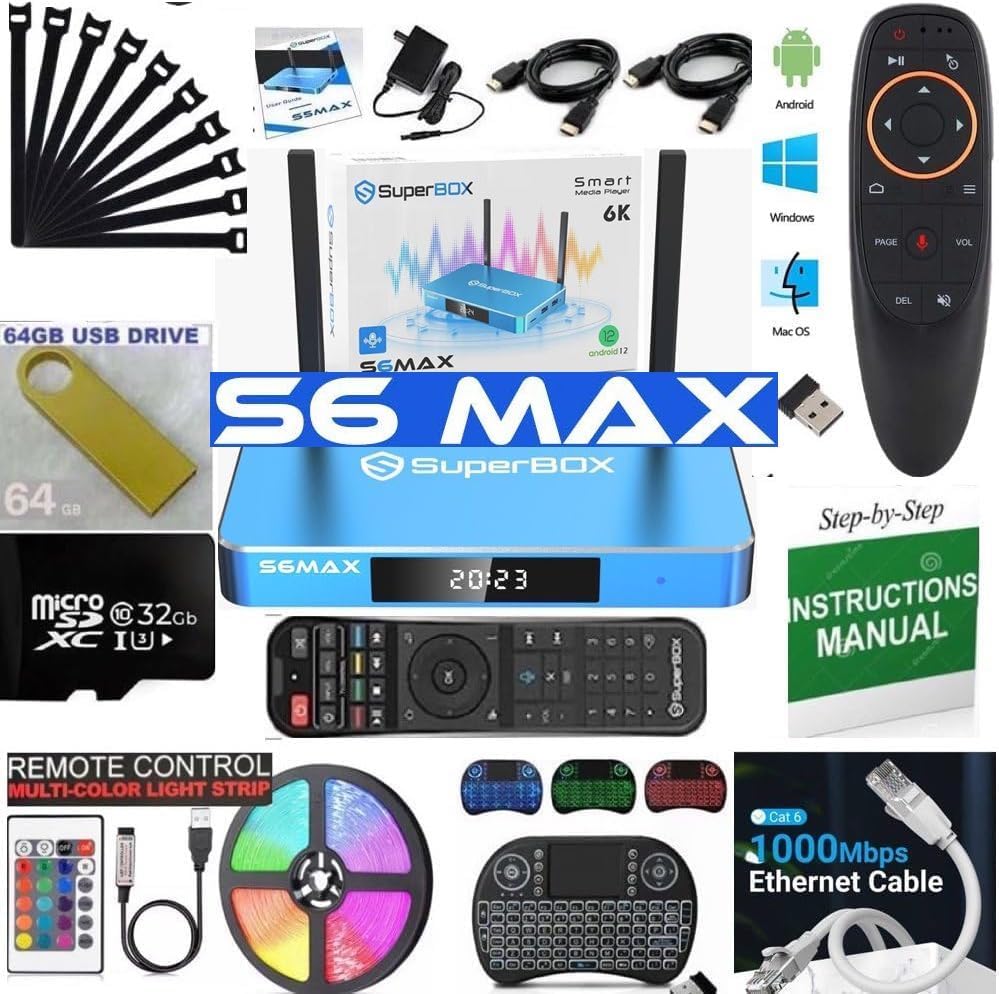 S 6 M A X Authentic Remote with HDMI, TF Card, and Support