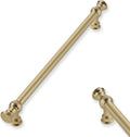 6in Hole Center Brushed Brass Cabinet Pulls 10-Pack - Solid Heavy Duty