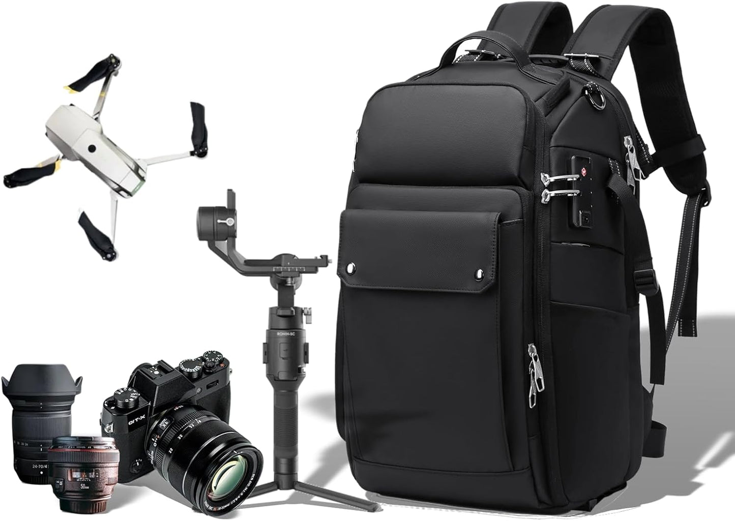 INFINATEZ Camera Backpack: Waterproof, TSA Lock, Quick Access