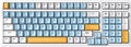 Wireless Mechanical Keyboard 100 Keys Ice-Blue Backlit - Triple Mode