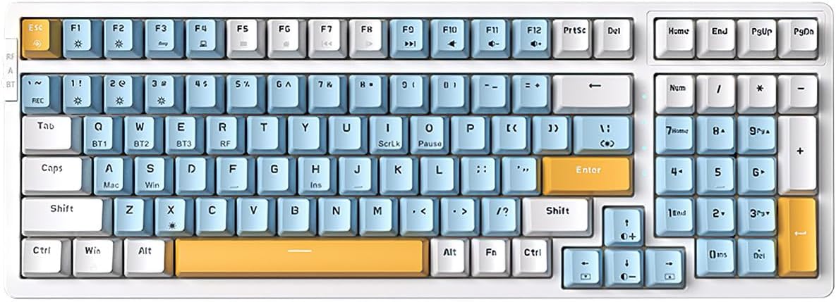 Wireless Mechanical Keyboard with Triple Mode Connectivity Options