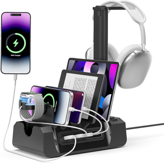 KDD Charging Station for Multiple Devices - 6 in 1 Dock