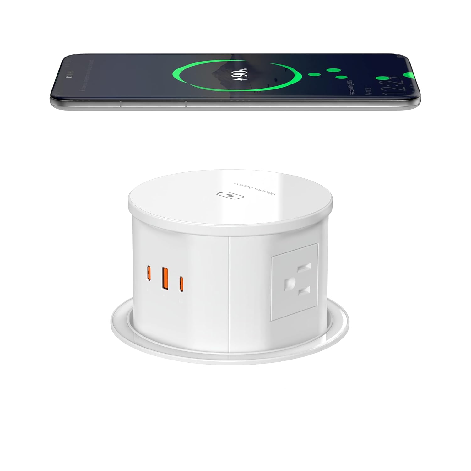 Pop Up Countertop Outlet with Wireless Charger and USB Ports