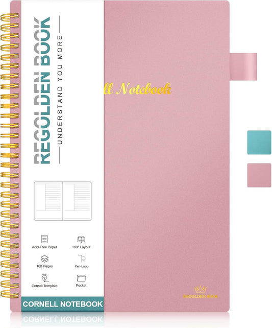 Regolden Cornell Notes Notebook: Study System Essential