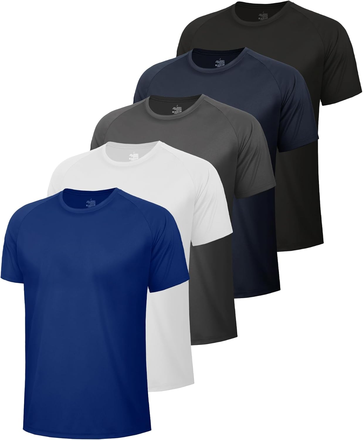 5 Pack Workout Mens T Shirts for Gym and Casual Activities