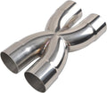 Exhaust Tip X Pipe 3in Inlet/Outlet 12in Length - Smooth Flow