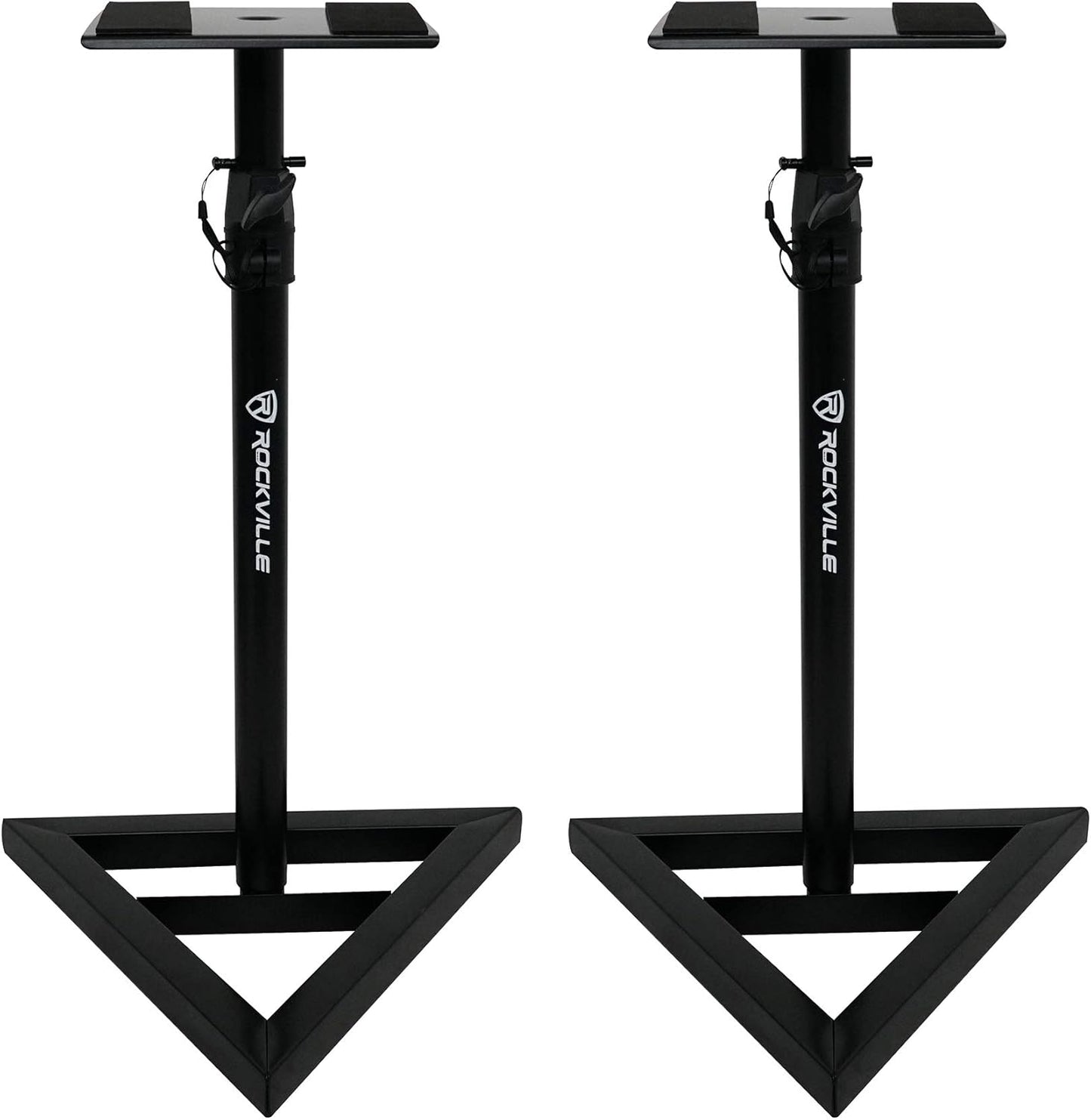 Rockville RVSM1 Studio Monitor Stands - Adjustable Height for Perfect Sound!
