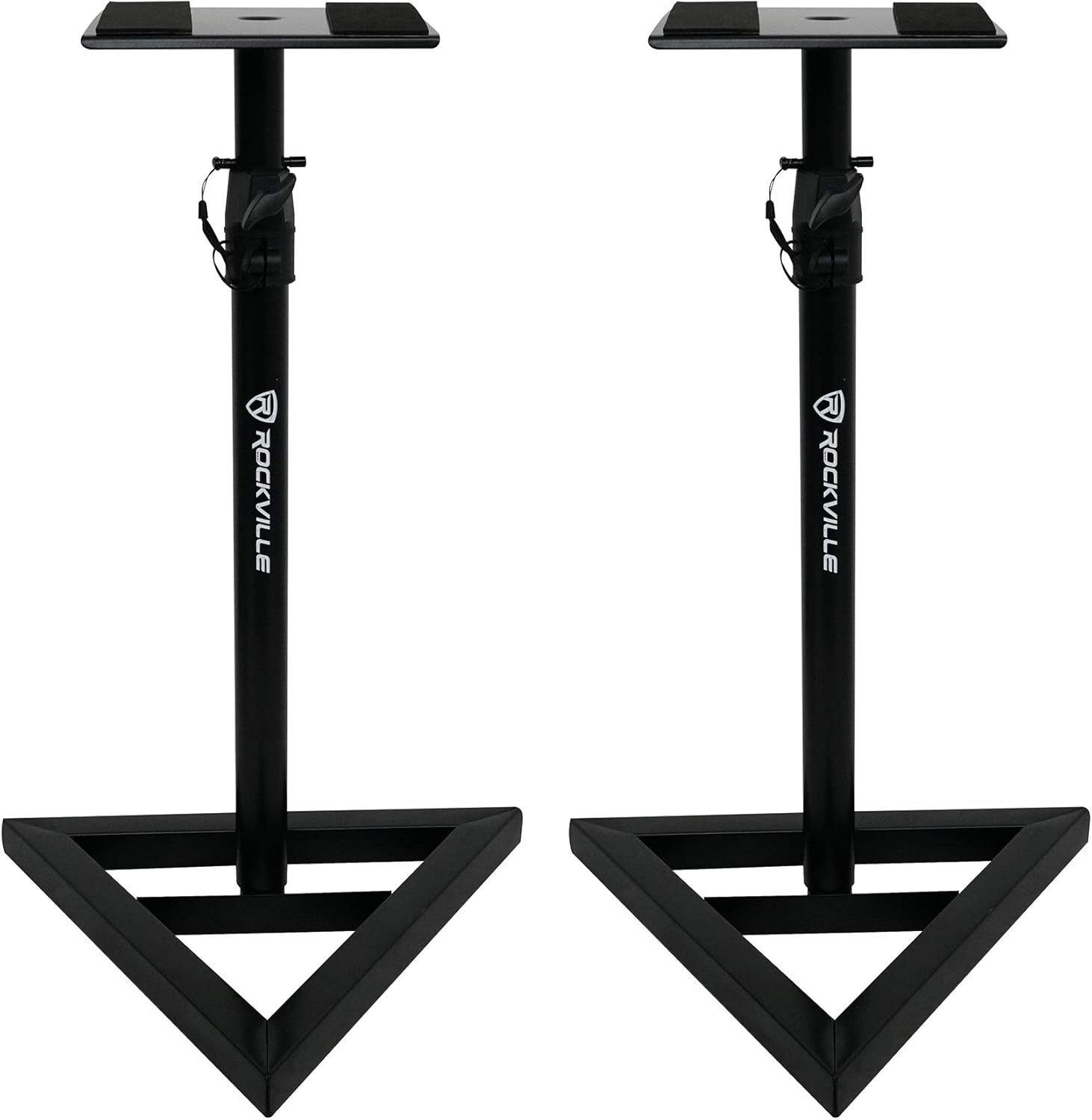 Rockville RVSM1 Studio Monitor Stands - Adjustable Height for Perfect Sound!