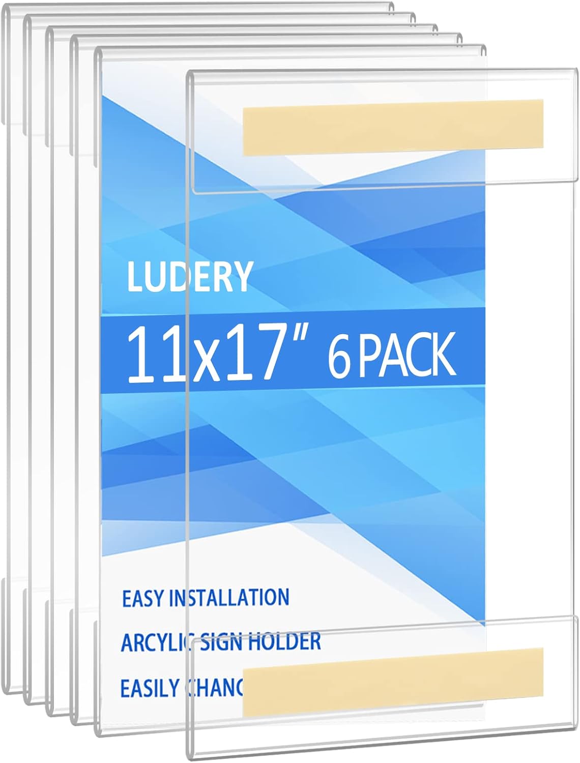 Acrylic Sign Holder 11 x 17 inches for Easy Wall Mounting