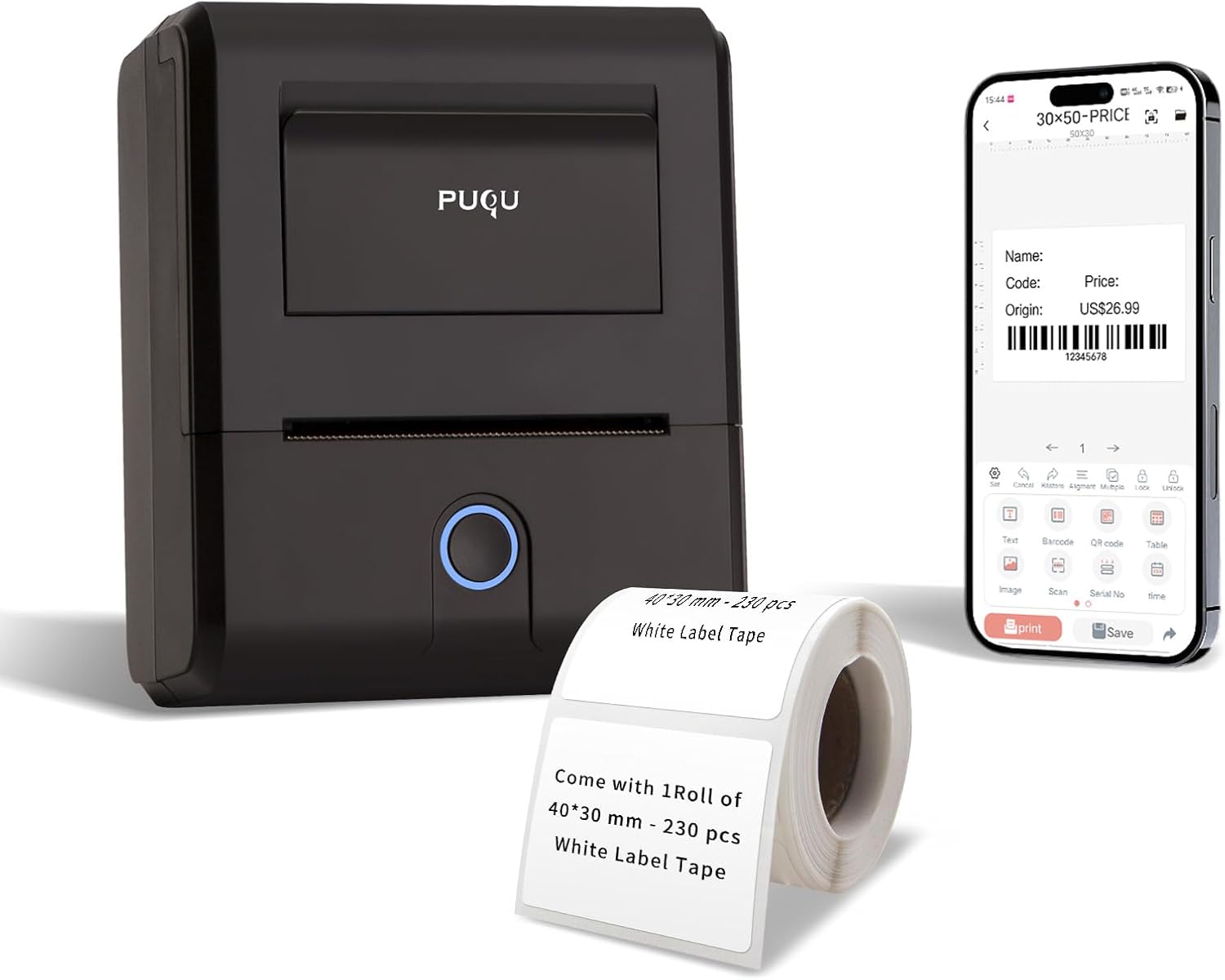 Portable Bluetooth Label Maker - Easy Printing for Small Biz!