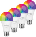 Wyze Bulb Color 1100 Lumen A19 Smart Bulb Four-Pack - Bright, Tunable