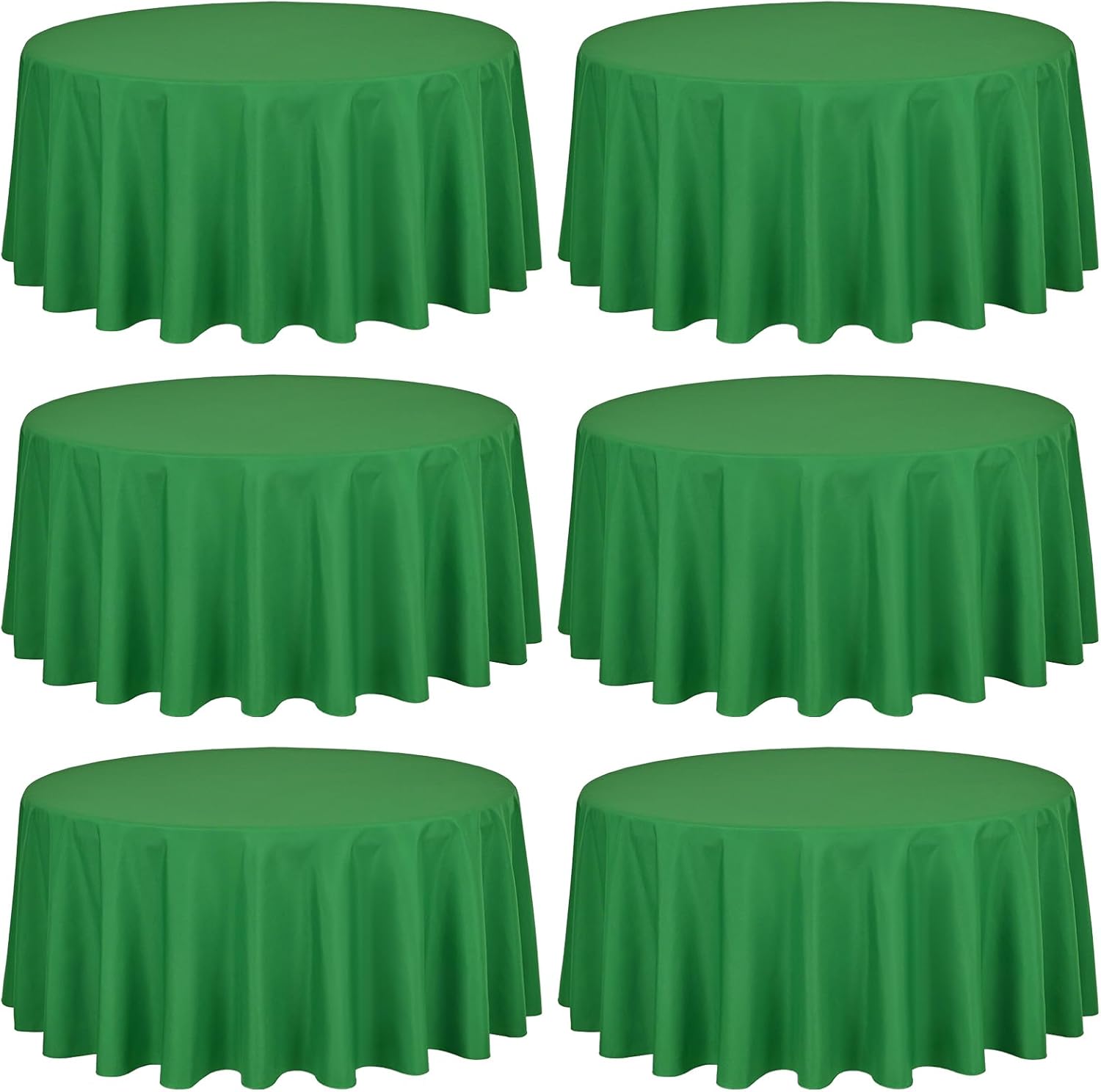Showgeous 90 Inch Green Round Tablecloths for Elegant Events