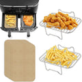 Ninja Foodi Air Fryer Rack Set with 100 Parchment Paper - Fits Dual