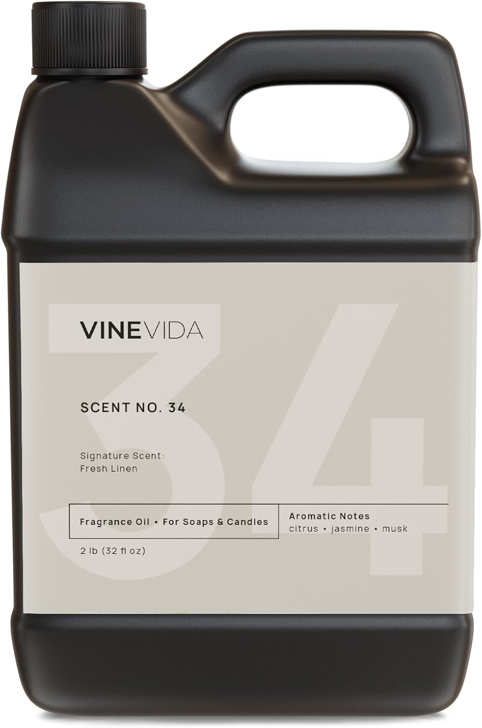 VineVida 32oz Fresh Linen Scent Oil for Candle & Soap Making