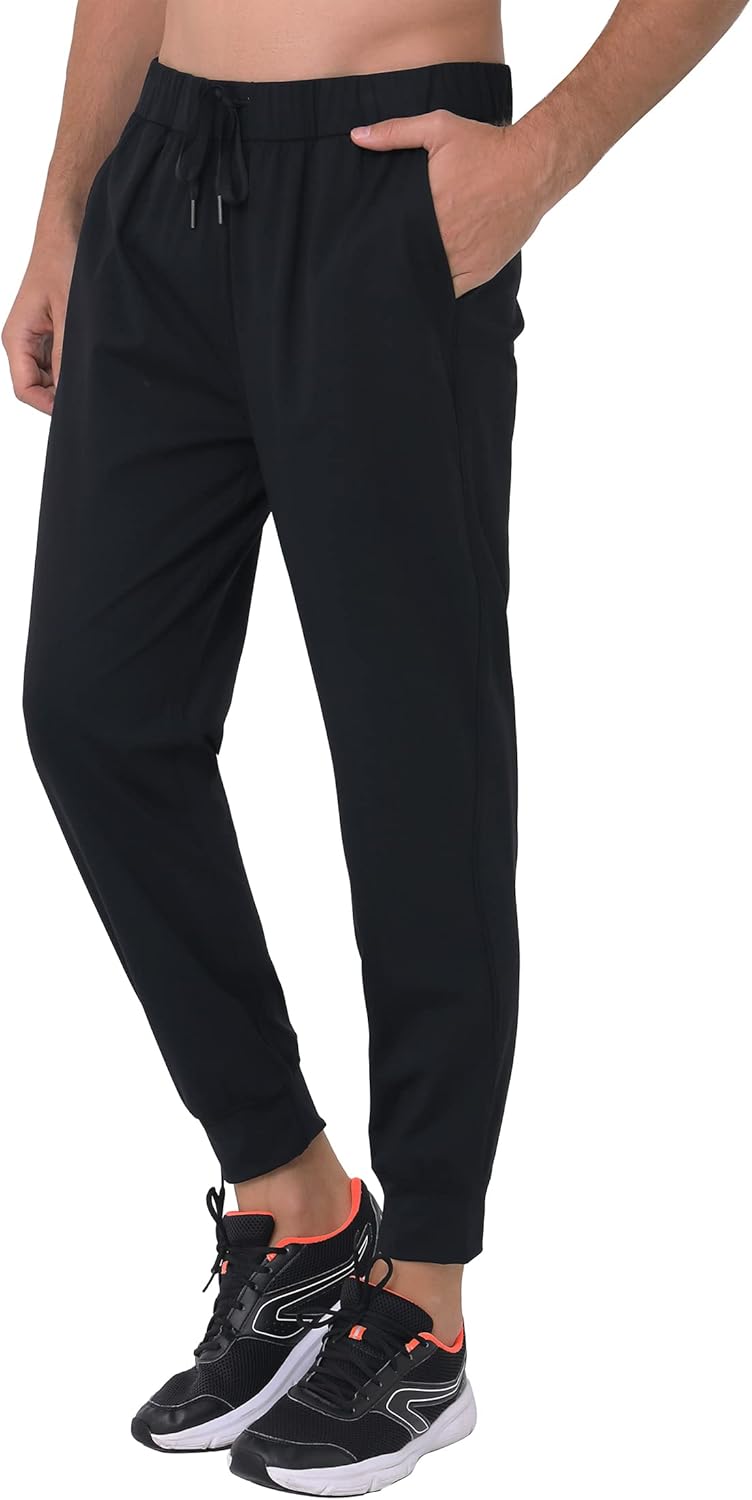 27 Inseam Athletic Jogger Pants for Short Men - Quick Dry Fit