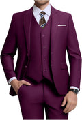 Men's 3 Piece Slim Fit Suit Set - Tailored Look for Formal Occasions