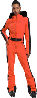 GSOU SNOW Womens Ski Suit One Piece Snowsuit - Warm, Waterproof Fit